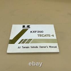 1987 1988 Kawasaki KXF250 A1 Tecate Tecate-4 Owners Manual OEM 99920-1375-01
