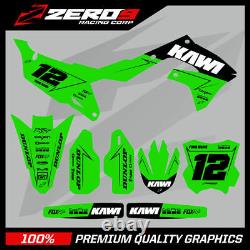Custom MX Graphics Motocross Kit KAWASAKI KX KXF 125 450 PULSE GRN