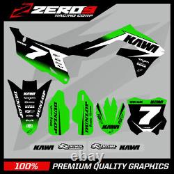 Custom MX Graphics Motocross Kit KAWASAKI KX KXF 125 450 SNYPE GRN/BLK