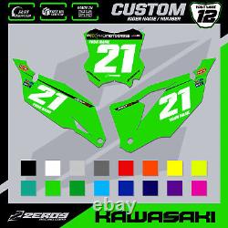 Custom MX Number Plates Backgrounds Graphics Kawasaki Kxf 250 2021 2024 Team