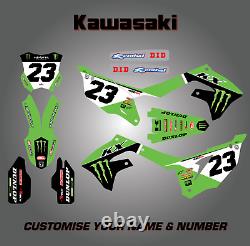 Holographic Motocross Graphics Fits All Kawasaki Motocross Bikes KX KXF