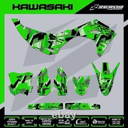 KAWASAKI KX KXF MOTOCROSS MX GRAPHICS Kit KX KXF 125 450 LAZR GRN/BLK