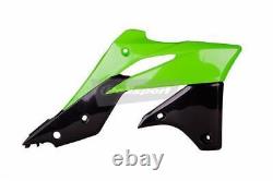 KAWASAKI Radiator Scoops / shrouds KXF 250 2013 2016 OEM Green Black Motocross