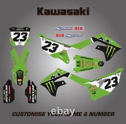 Kawasaki 250 KXF 2021 2022 2023 Full MX Graphics Sticker Kit OEM