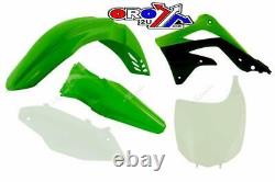 Kawasaki KX 450 F / KXF 450 2012 OEM Racetech Plastic Kit GREEN / WHITE