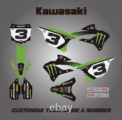 Kawasaki KX 85cc 2022 2023 2024 Custom Motocross Graphics Kit KX85