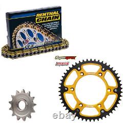 Kawasaki KX450F Gold Renthal R1 H/D Chain And Supersprox Stealth Sprocket Kit
