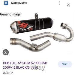 Kawasaki KXF 250 2009-2016 Full DEP Exhaust System DEP S7 Black Carbon