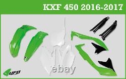 Kawasaki KXF 450 2016 2017 UFO Motocross Plastic Kit & Fork Sliders OEM