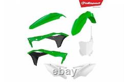 Kawasaki Plastic Kit KXF 250 2017 2020 OEM Green Motocross Polisport 90713