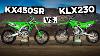 Kx450sr Race Bike Vs Klx230 Trail Bike Lap Time Battle