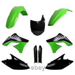 Polisport Kawasaki Plastic Kit with Fork Guards KXF 250 2009 2012, OEM Green /