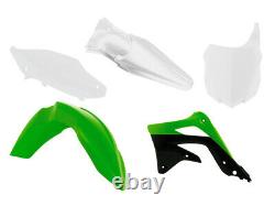 Racetech Plastica Kit Satz Kawasaki Kxf 450 2009-2011 OEM Verde Bianco