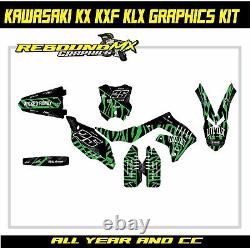 Rebound mx graphics kit to fit kawasaki KX KXF 65 85 125 250 450 all years