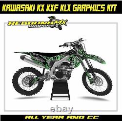 Rebound mx graphics kit to fit kawasaki KX KXF 65 85 125 250 450 all years