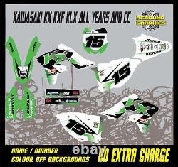 Rebound mx graphics kit to fit kawasaki KX KXF 65 85 125 250 450 all years