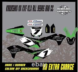 Rebound mx graphics kit to fit kawasaki KX KXF 65 85 125 250 450 all years